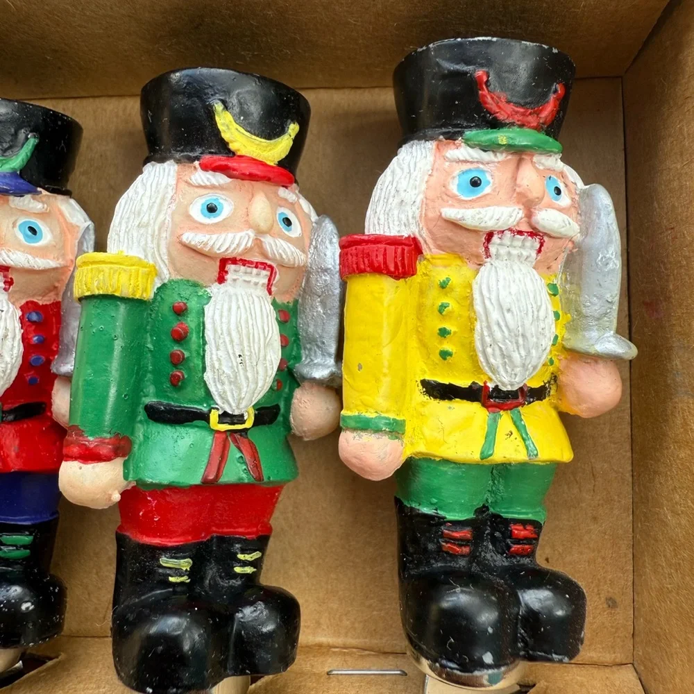 Vintage Boston Warehouse Nutcracker Cheese Spreaders - Red, Blue, Green, Yellow